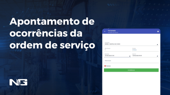 Apontamento de ocorrências da ordem de serviço