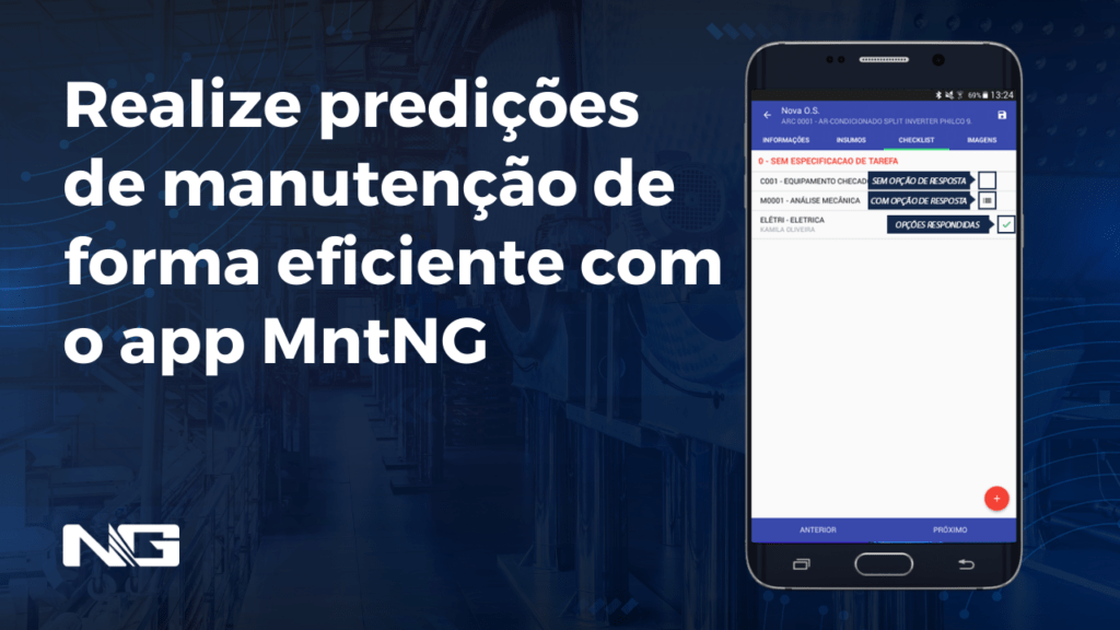 Realize predições de manutenção de forma eficiente com o app MntNG