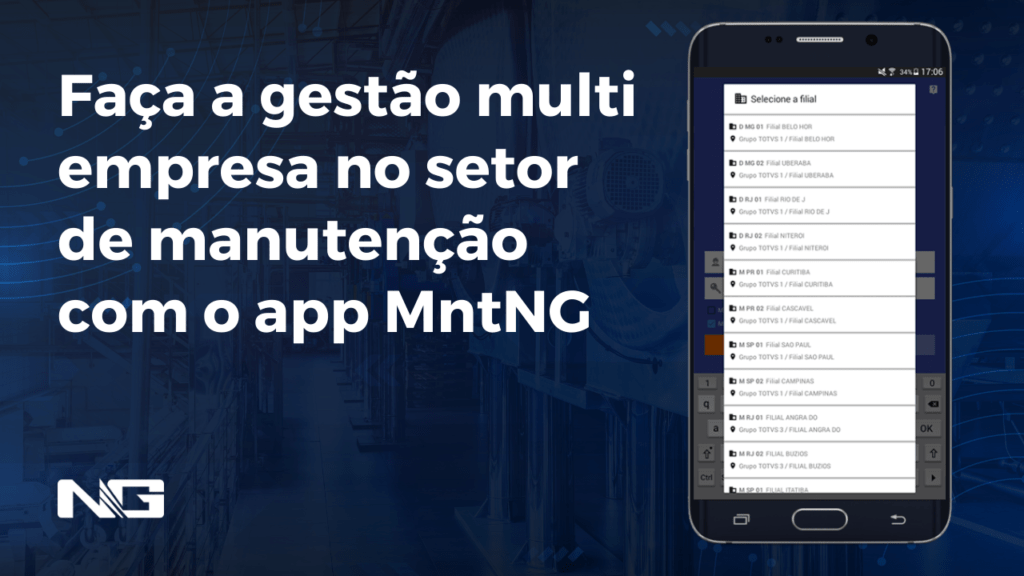 Faça a gestão multi empresa no setor de manutenção com o app MntNG
