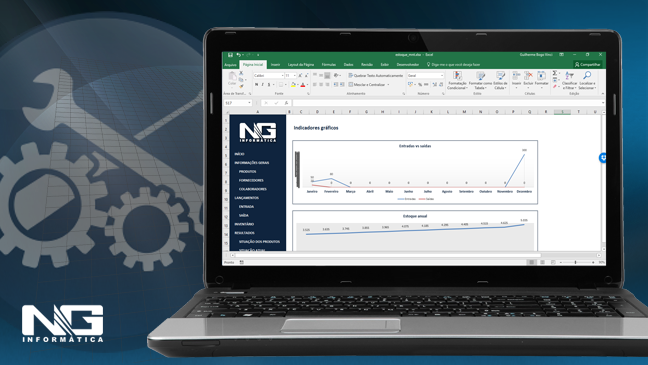 Planilha: controle de estoque para Manutenção de Ativos